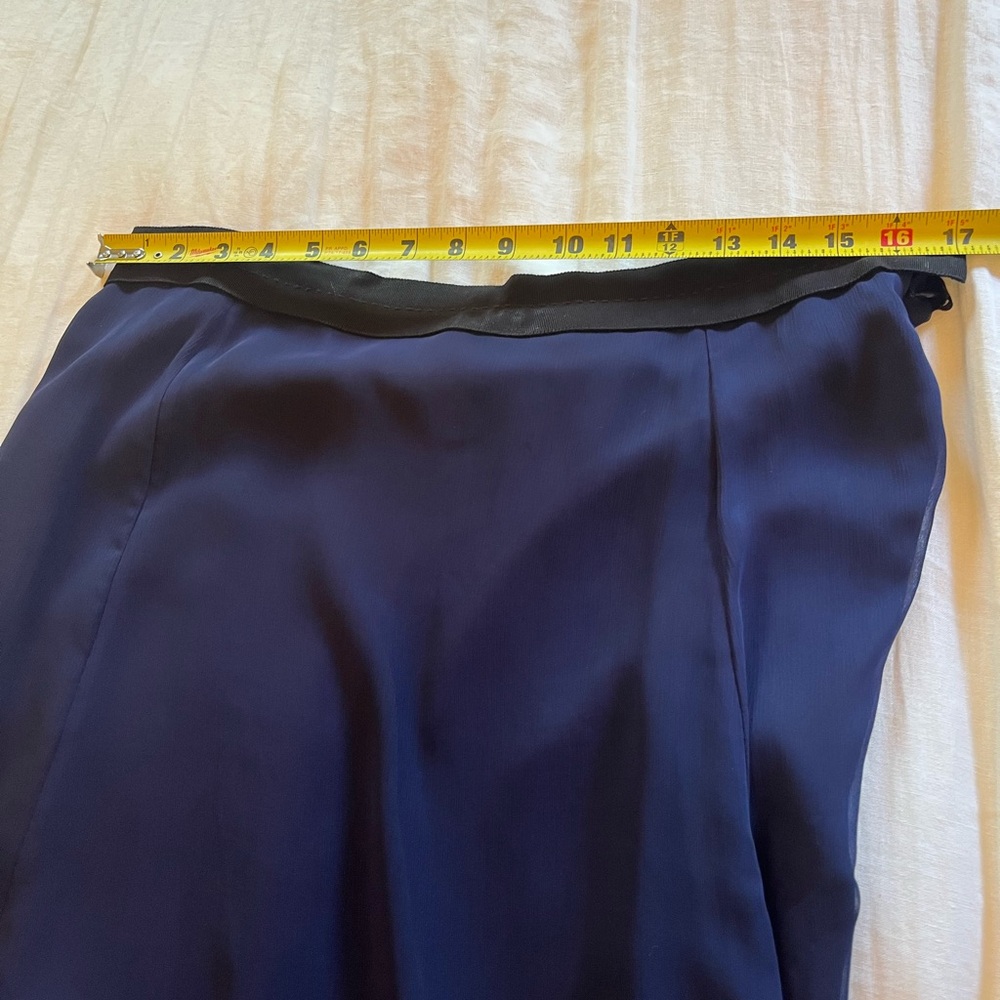 Coach Navy High-Low Ruffle Hem Skirt - Picture 4 of 6